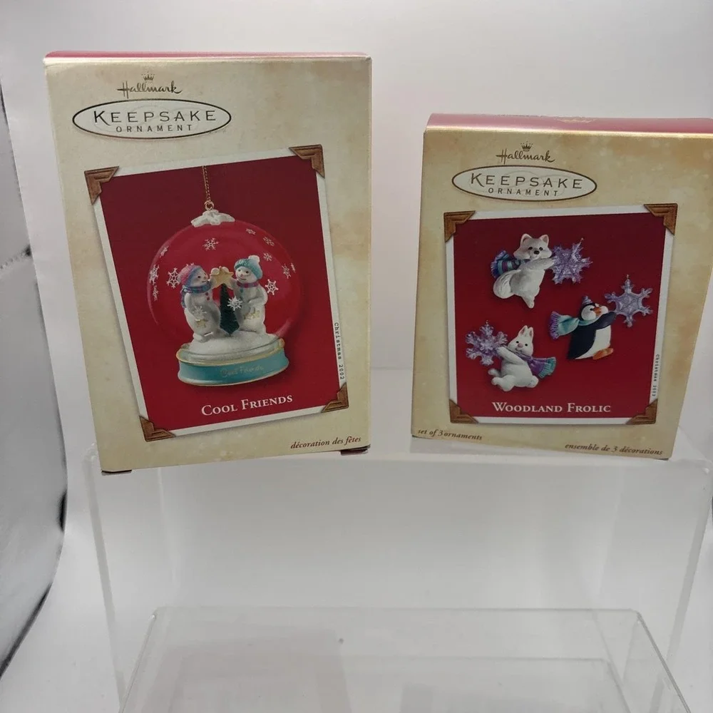 Hallmark Keepsake Ornaments~Lot of 2~Woodland Frolic and Cool Friends~NIB